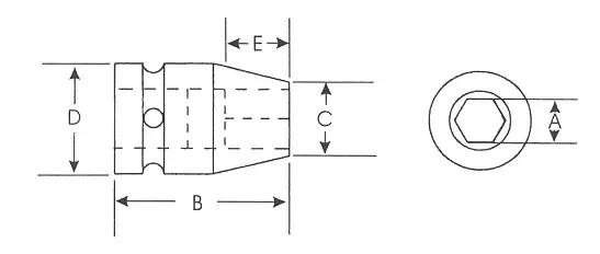 1" Drive Socket for Metric Fastener